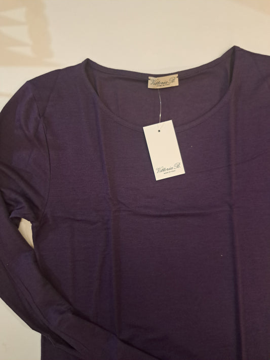 Maglia girocollo in misto cashmere